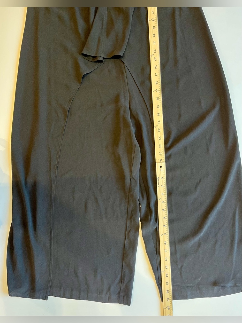 Eileen Fisher Silk Georgette Crepe Drape Overlay Jumpsuit Black Medium - Picture 10 of 12